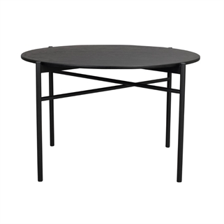 Rundt sort spisebord | Rowico Skye | Ø126